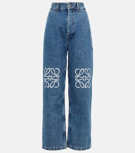 High-Rise Wide-Leg Jeans Anagram - Loewe - Modalova