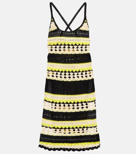 Logo striped crochet minidress - Ganni - Modalova