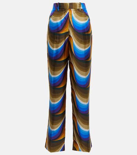 Pantalones rectos de seda - Victoria Beckham - Modalova