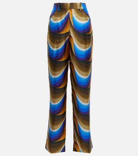 Silk straight pants - Victoria Beckham - Modalova