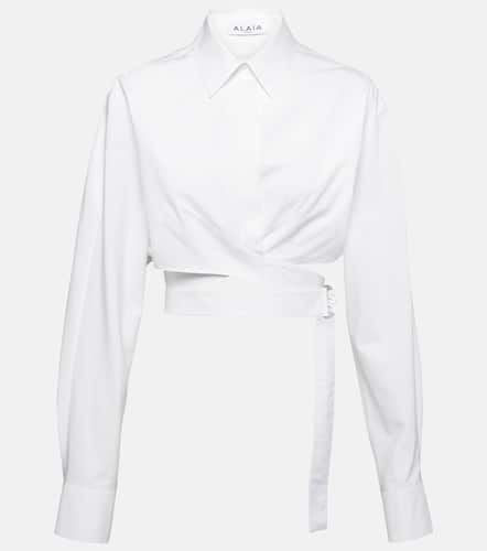 AlaÃ¯a Cropped cotton poplin shirt - Alaia - Modalova