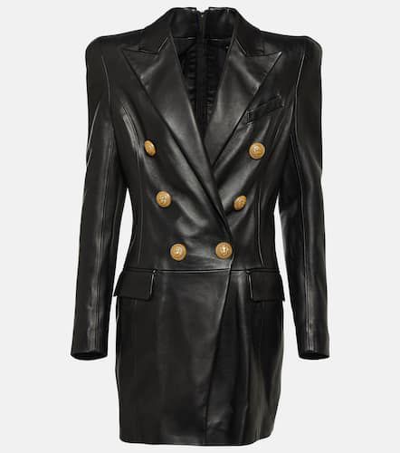 Balmain Leather blazer minidress - Balmain - Modalova