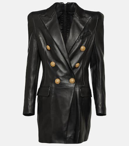 Balmain Miniabito blazer in pelle - Balmain - Modalova