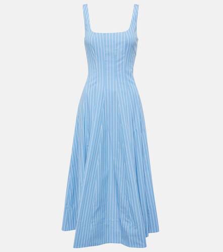 Wells pinstriped cotton poplin midi dress - Staud - Modalova