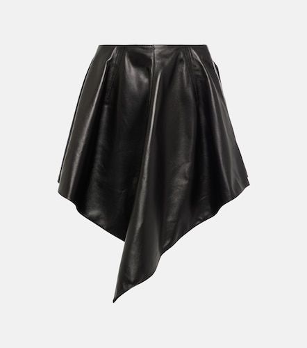 Alaia Asymmetric leather miniskirt - Alaia - Modalova