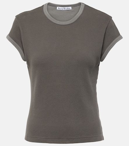 Camiseta de punto gofre de algodón - Acne Studios - Modalova