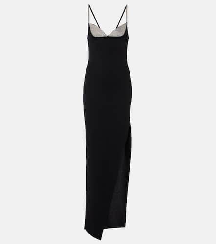 Crystal-embellished side-slit gown - Balmain - Modalova