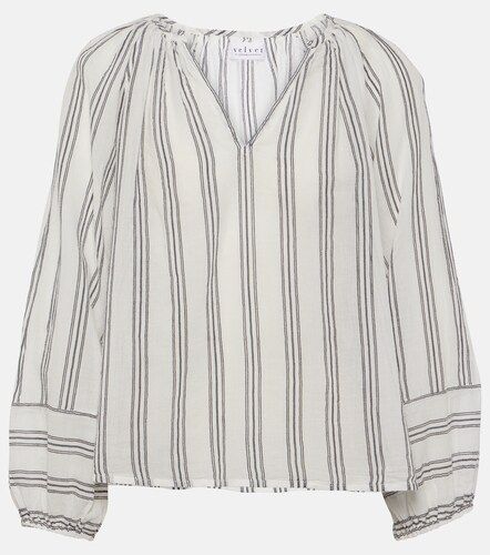 Blusa Gianna in cotone a righe - Velvet - Modalova