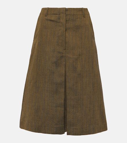 Cotton and silk-blend midi skirt - Dries Van Noten - Modalova