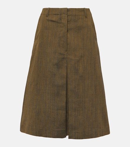 Gonna midi in misto cotone e seta - Dries Van Noten - Modalova