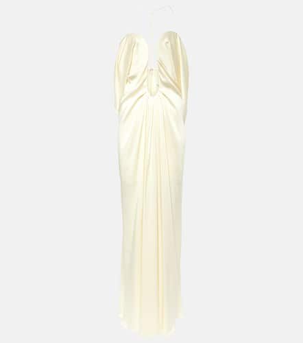 Cutout crÃªpe satin gown - Victoria Beckham - Modalova