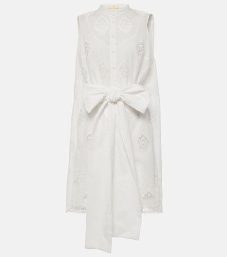 Vestido corto en mezcla de algodón bordado - Erdem - Modalova
