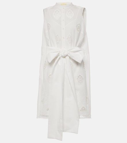 Vestido corto en mezcla de algodón bordado - Erdem - Modalova