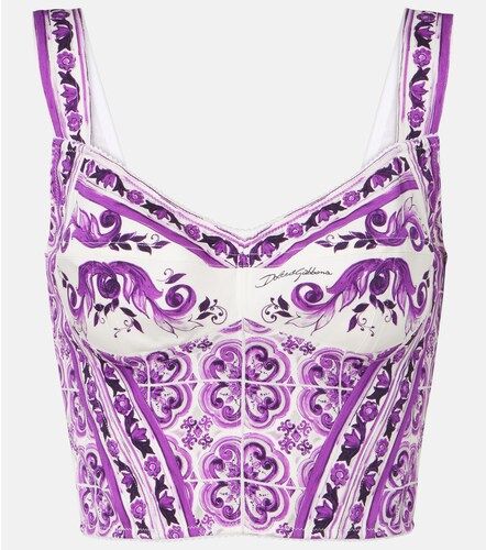Bustier-Top Majolica aus einem Seidengemisch - Dolce&Gabbana - Modalova