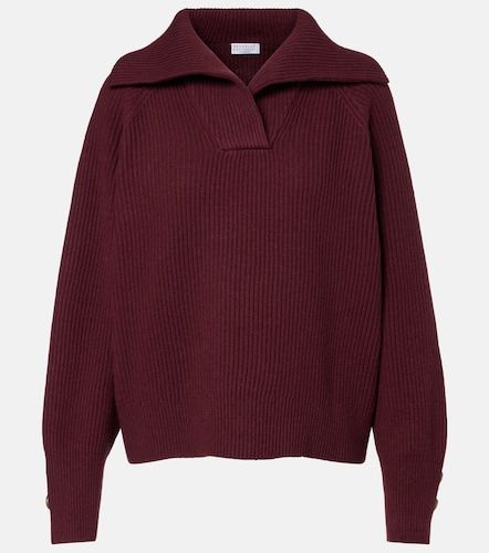 Pullover in lana, cashmere e seta - Brunello Cucinelli - Modalova