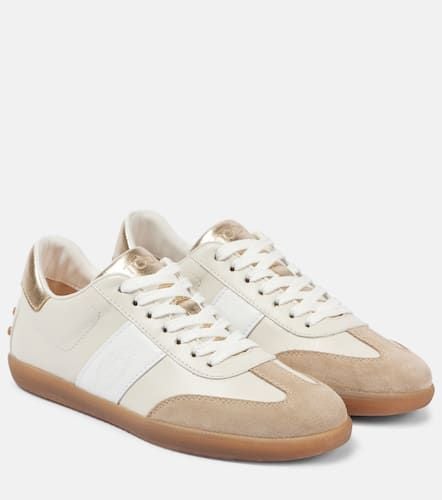 Tabs suede-trimmed leather sneakers - Tod's - Modalova