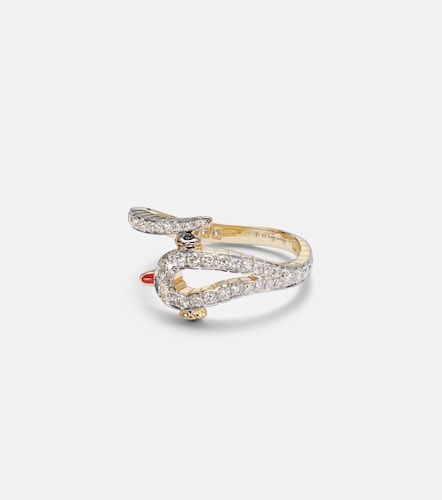 Yvonne Léon Anillo Python de oro de 9 ct con diamantes - Yvonne Leon - Modalova