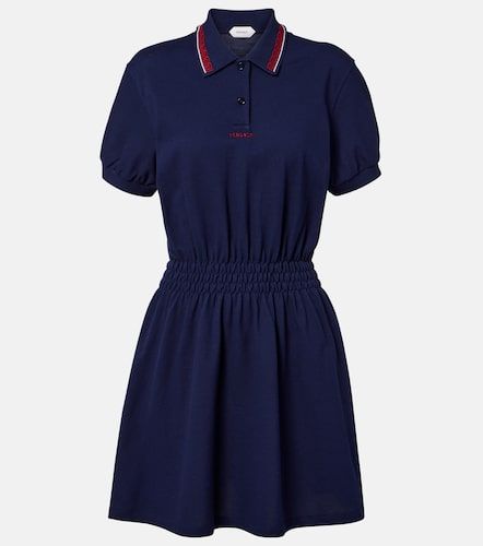 Greca cotton pique polo dress - Versace - Modalova