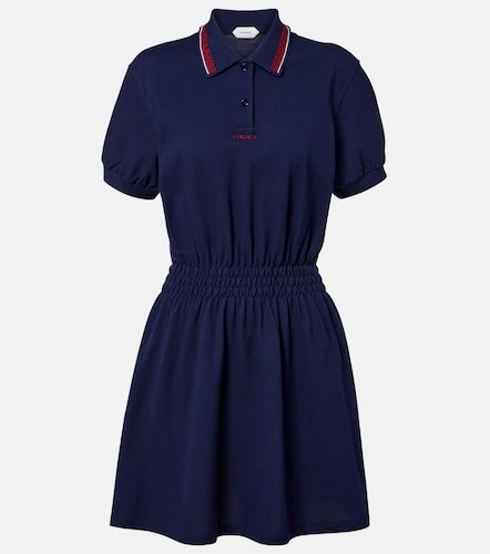Abito polo Greca in piqué di cotone - Versace - Modalova