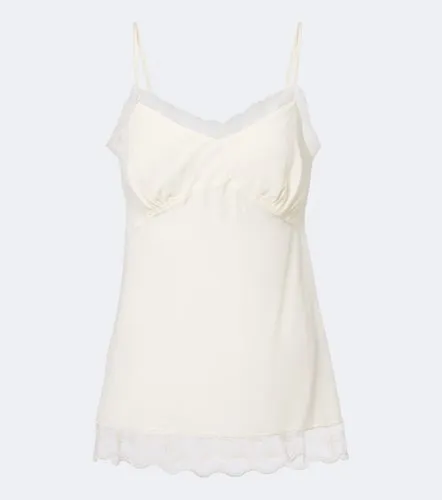 Lace-trimmed crepe de chine camisole - Simone Rocha - Modalova