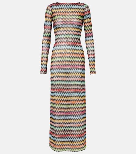 Vestido de playa de lamé con zigzag - Missoni - Modalova