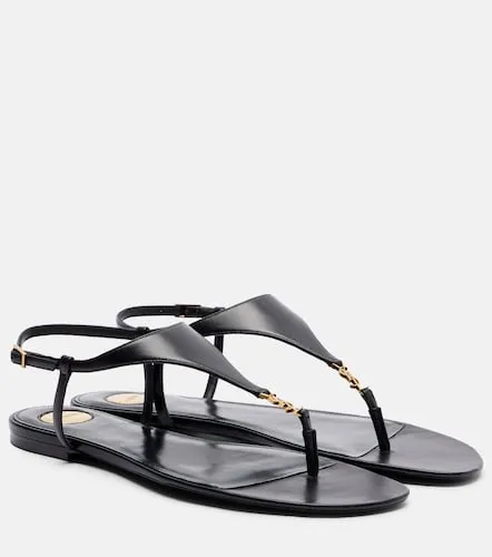 Cassandre leather thong sandals - Saint Laurent - Modalova
