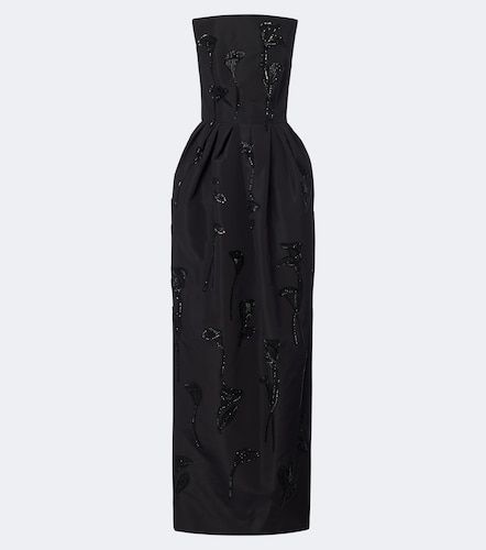 Embellished strapless silk bustier gown - Carolina Herrera - Modalova