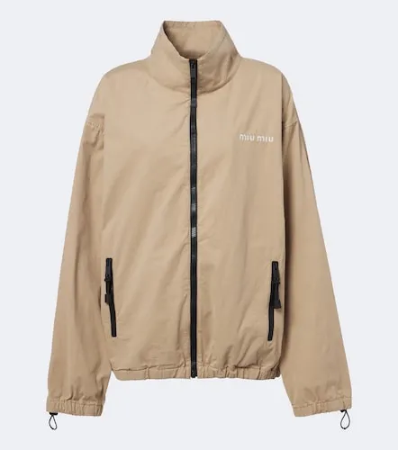 Chaqueta de gabardina de algodón - Miu Miu - Modalova