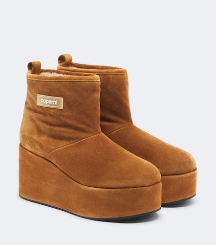 Stiefel aus Veloursleder mit Shearling - Coperni - Modalova