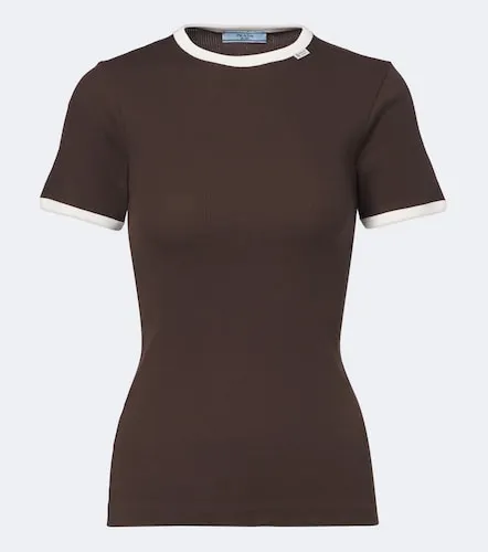 Prada T-Shirt aus Rippstrick - Prada - Modalova