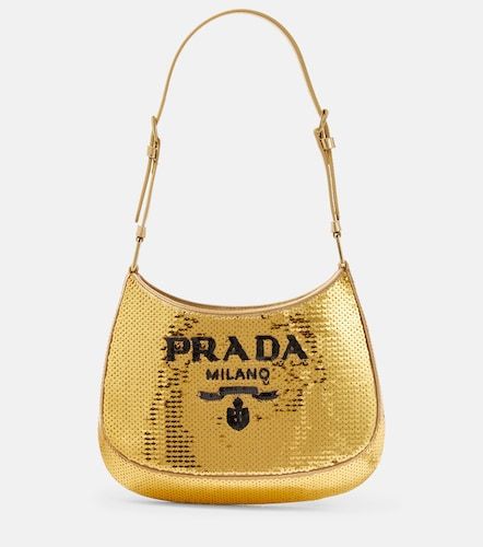 Borsa Cleo Medium con paillettes - Prada - Modalova