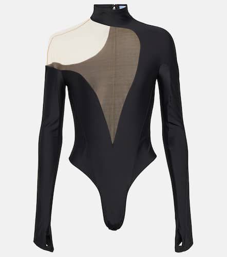 Mugler Asymmetric paneled bodysuit - Mugler - Modalova