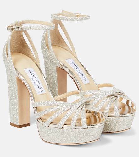 Sandalias Isra de plataforma con glitter - Jimmy Choo - Modalova