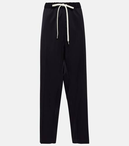 High-rise straight wool-blend pants - MM6 Maison Margiela - Modalova