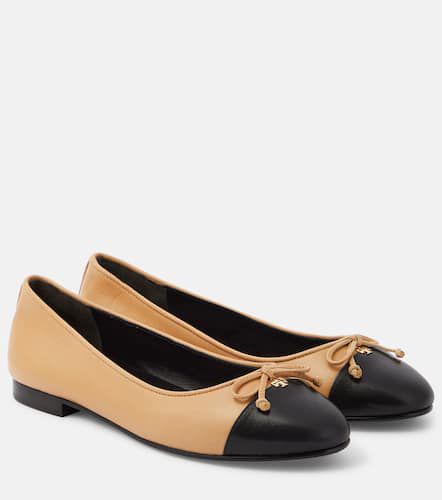 Bow-detail leather ballet flats - Tory Burch - Modalova