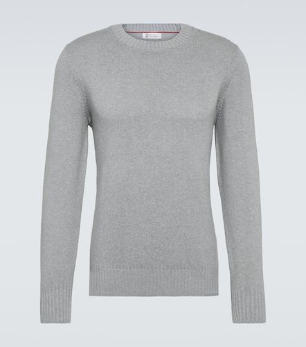 Ribbed-knit cotton sweater - Brunello Cucinelli - Modalova