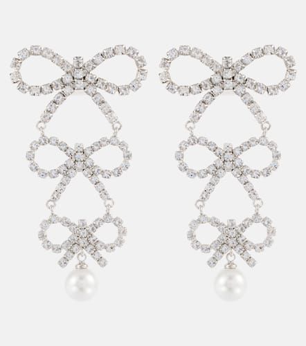 Faux pearl-embellished drop earrings - Self-Portrait - Modalova