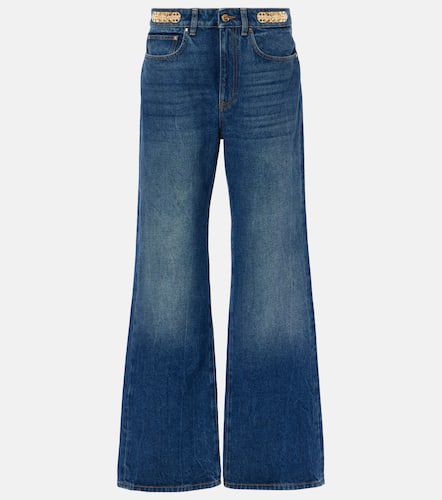 Embellished mid-rise wide-leg jeans - Rabanne - Modalova