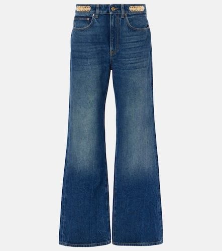 Embellished mid-rise wide-leg jeans - Rabanne - Modalova