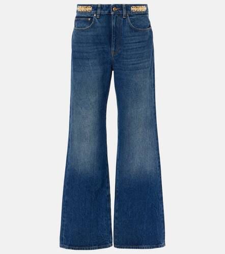 Embellished mid-rise wide-leg jeans - Rabanne - Modalova