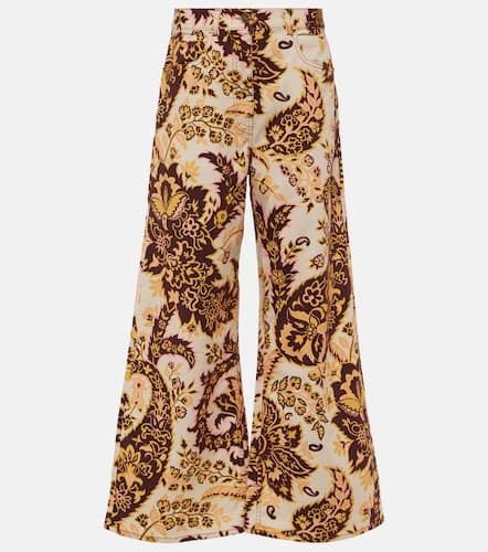 Floral high-rise wide-leg jeans - Etro - Modalova