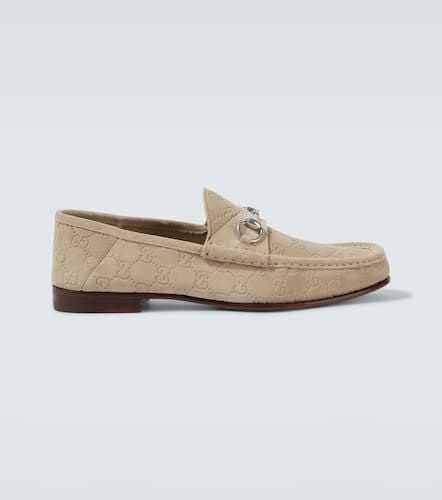 Horsebit 1953 GG debossed suede loafers - Gucci - Modalova