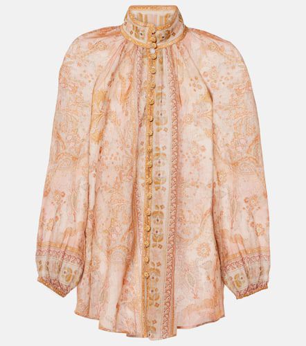 Acacia Billow printed ramie blouse - Zimmermann - Modalova