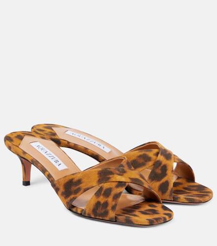 Divine 50 leopard-print suede mules - Aquazzura - Modalova