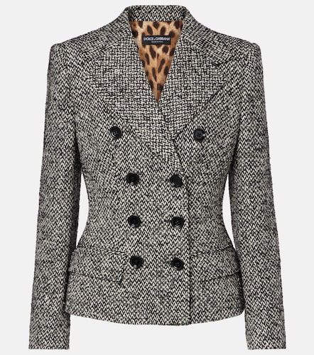 Giacca doppiopetto in lana, seta e alpaca - Dolce&Gabbana - Modalova