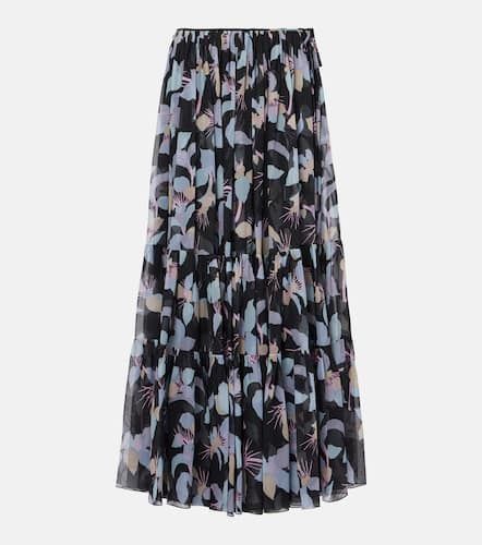 Chlo Floral pleated silk maxi skirt - Chloe - Modalova