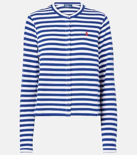 Striped cotton-blend terry cardigan - Polo Ralph Lauren - Modalova