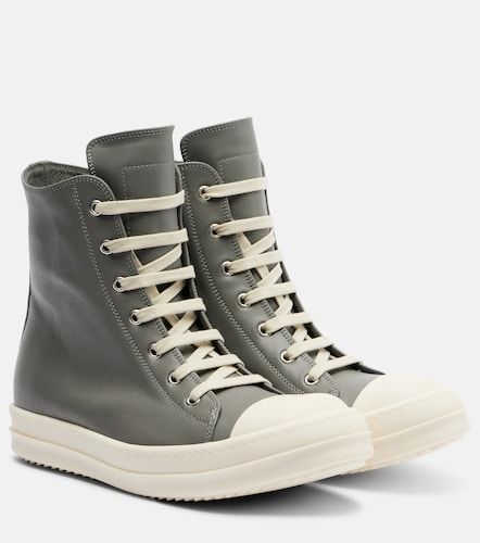 Leather high-top sneakers - Rick Owens - Modalova