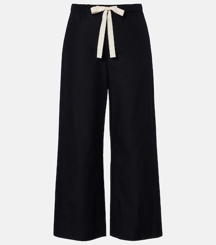 Pantaloni cropped Argento in cotone a gamba larga - 'S Max Mara - Modalova