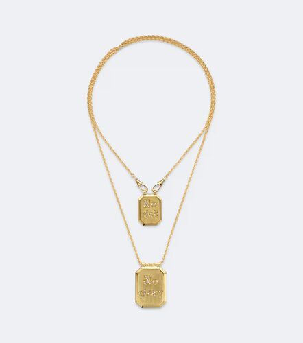 No Risk No Glory 18kt necklace with diamonds - Marie Lichtenberg - Modalova